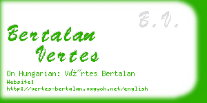 bertalan vertes business card